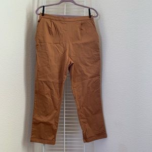 Forever21 Brown Cuffed Ankle Pants